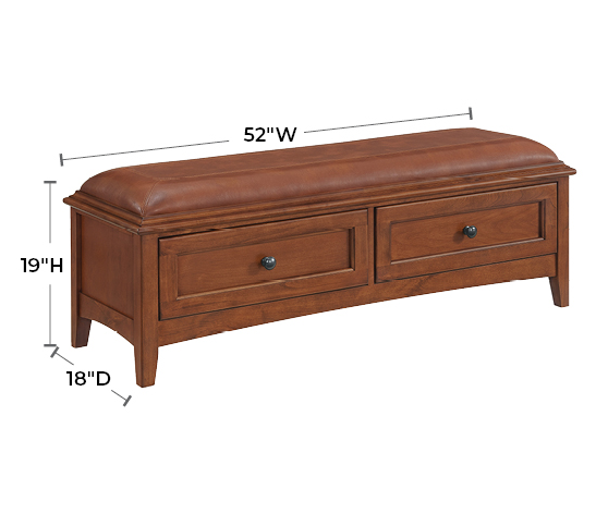 McKenzie 2‑Drawer Bench