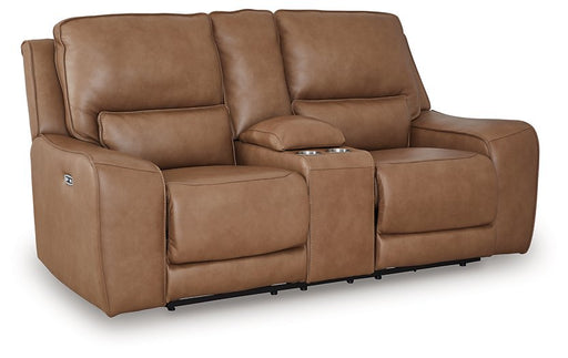 DeepWakes Power Reclining Loveseat with Console - Barr’s Furniture (Riverside CA)