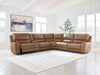 DeepWakes Reclining Sectional with Storage Console - Barr’s Furniture (Riverside CA)
