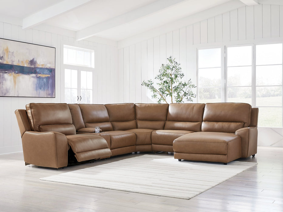 DeepWakes Power Reclining Sectional with Chaise - Barr’s Furniture (Riverside CA)