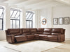 DeepWakes Reclining Sectional with Storage Console - Barr’s Furniture (Riverside CA)