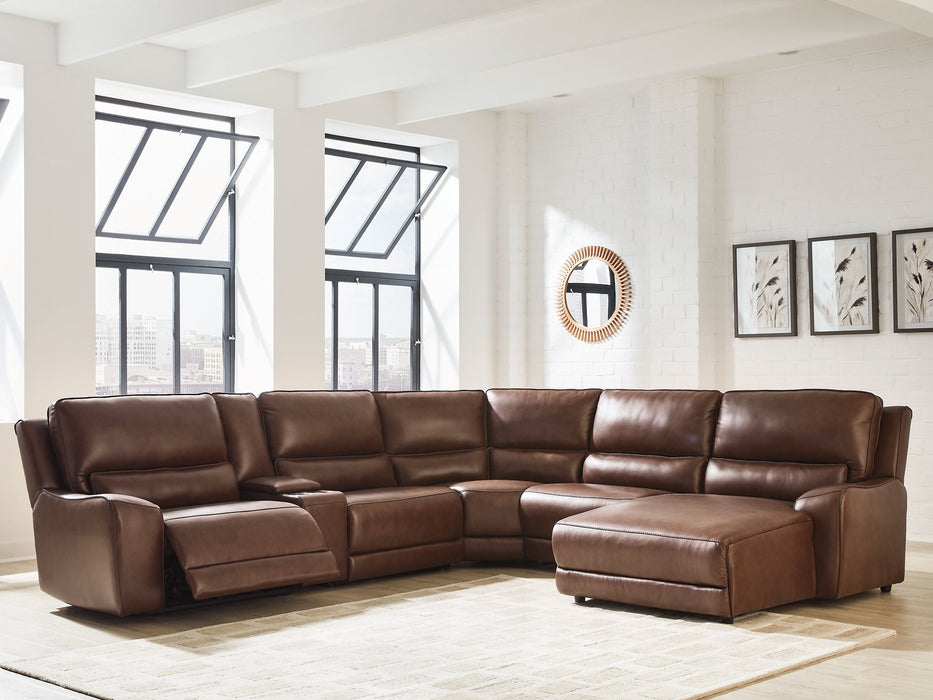 DeepWakes Power Reclining Sectional with Chaise - Barr’s Furniture (Riverside CA)