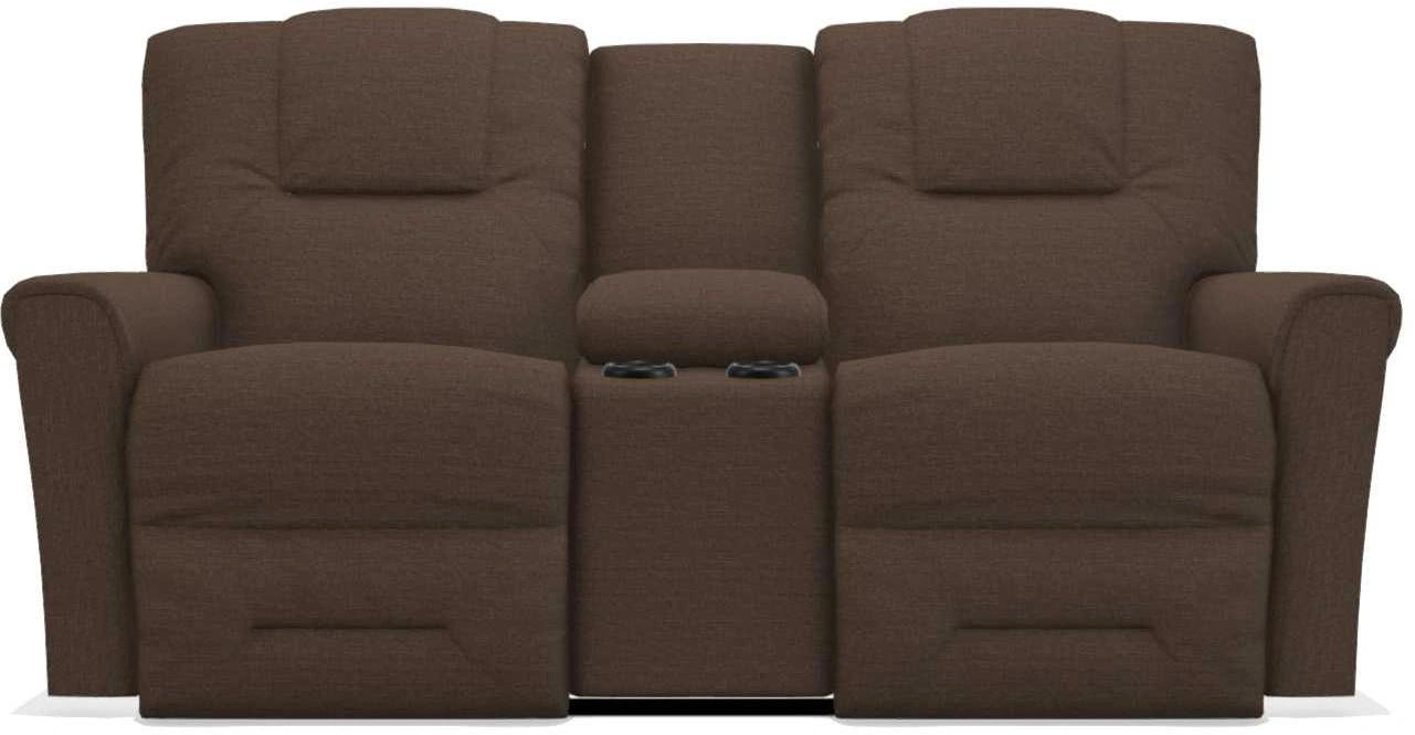 La-Z-Boy Easton Merlot Power Reclining Loveseat with Headrest And Console