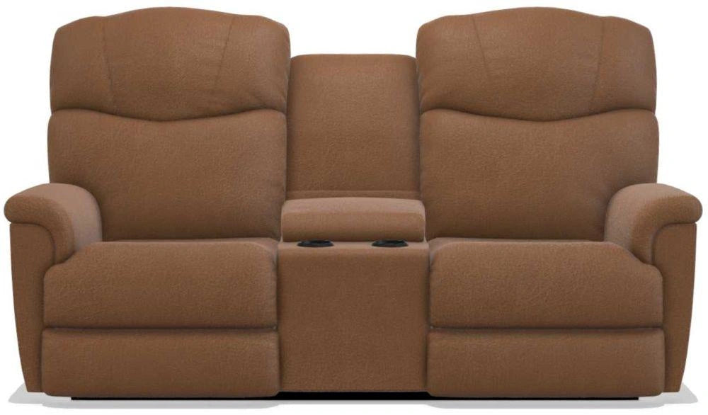 La-Z-Boy Lancer Silt Power Reclining Loveseat with Headrest and Console