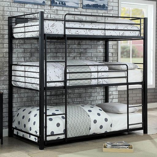 Olga I Sand Black Twin Triple Decker Bed image