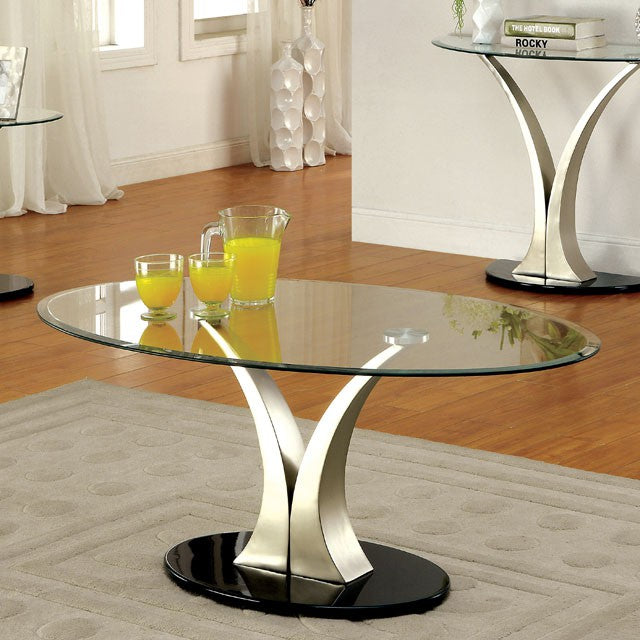 VALO Satin Plated/Black Coffee Table image