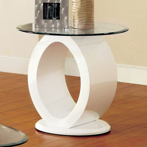 LODIA III White End Table, White image