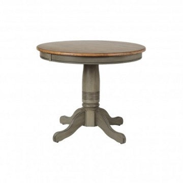 Barnwell 36" Solid Wood Round Pedestal Table