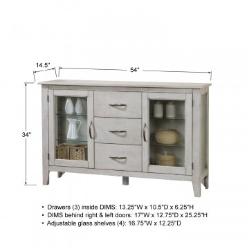 Carmel-Grey 54" Sideboard