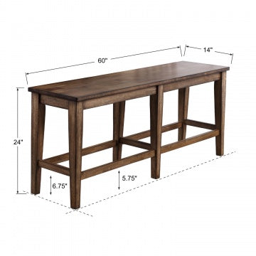 Carmel-Rustic 60"Tall Bench