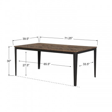 Maxwell 72" Metal Leg Table