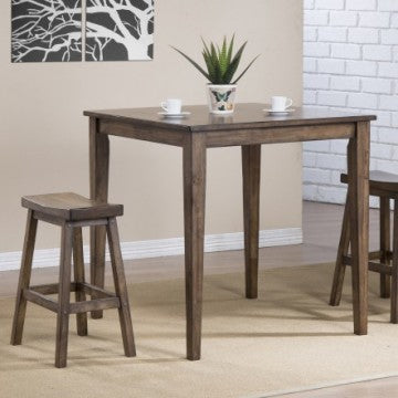 Carmel-Rustic Brown 36" Square Tall Table