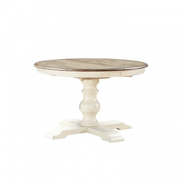 Torrance-White 66" Pedestal Table w/ 18" Leaf