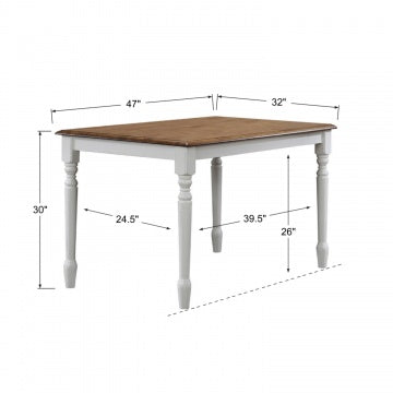 Pacifica 47" Leg Dining Table