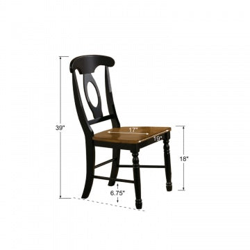 Quails Run-Almond/Ebony Napoleon Side Chair