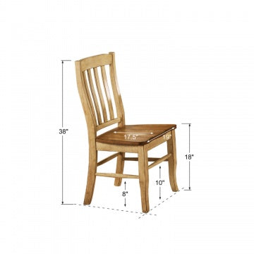 Quails Run-Almond/Wheat Rake Back Side Chair