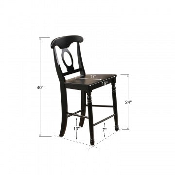 Quails Run-Ebony 24" Napoleon Barstool