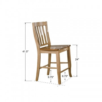 Quails Run-Almond/Wheat 24" Rake Back Barstool