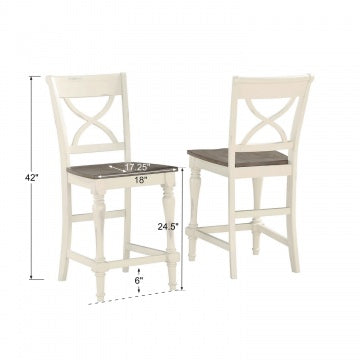 Torrance-White 84" Tall Table w/ 18" Leaf