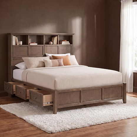 McKenzie Classic Bookcase Storage Beds