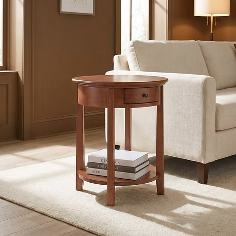 McKenzie Round Side Table - Barr’s Furniture (Riverside CA)