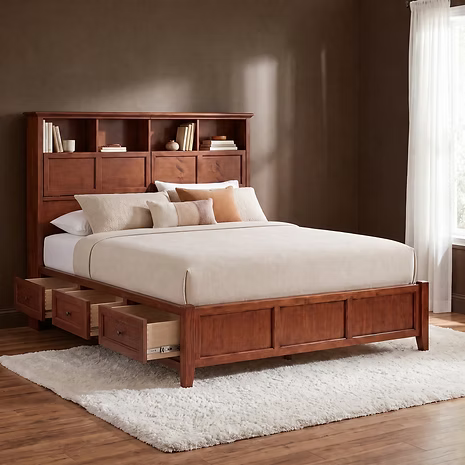McKenzie Classic Bookcase Storage Beds
