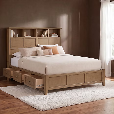 McKenzie Classic Bookcase Storage Beds