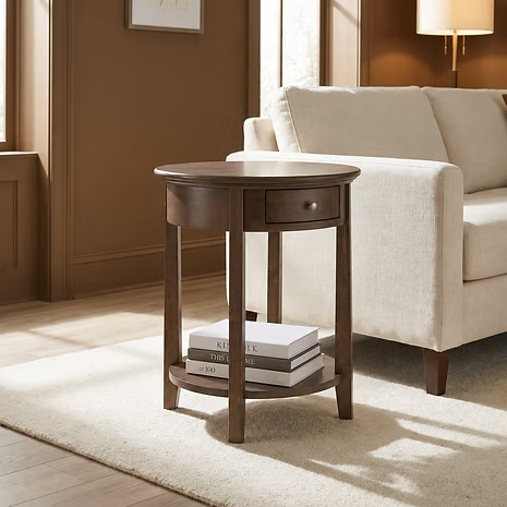 McKenzie Round Side Table - Barr’s Furniture (Riverside CA)