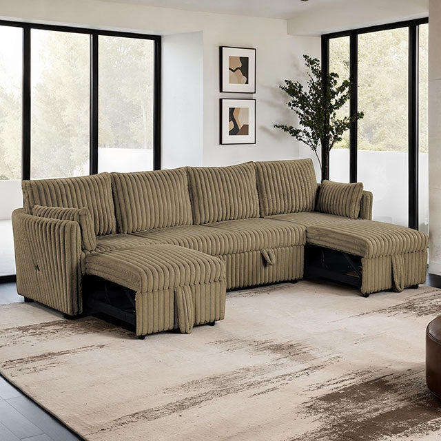Denholme U-Sectional w/ Pull Out - Barr’s Furniture (Riverside CA)